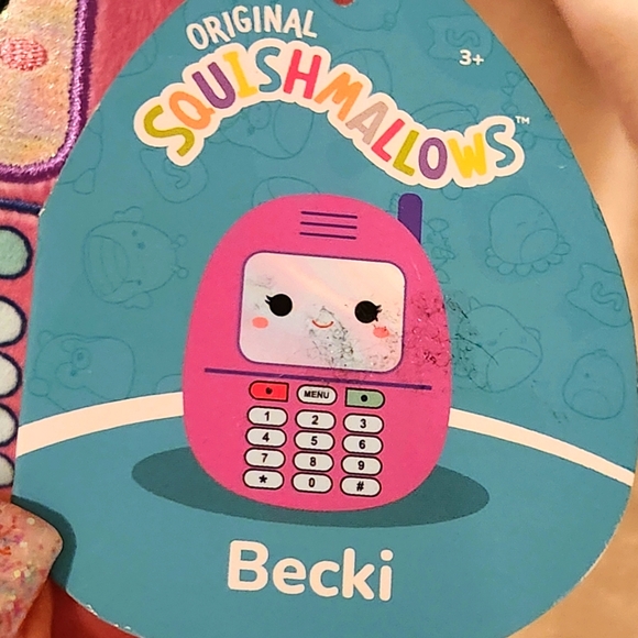 NWT Becki Cell Phone Squishmallows Size 5 inches Color Pink - Picture 5 of 6